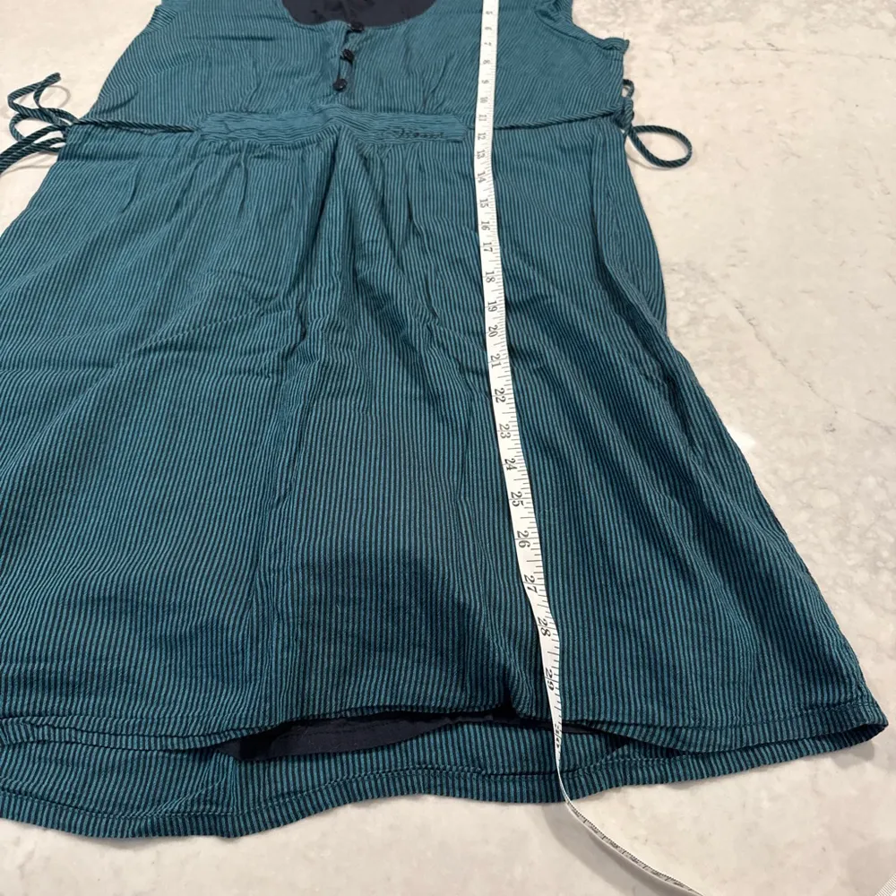 Vans Women's Teal Black Striped Sleeveless Dress M - Image 9