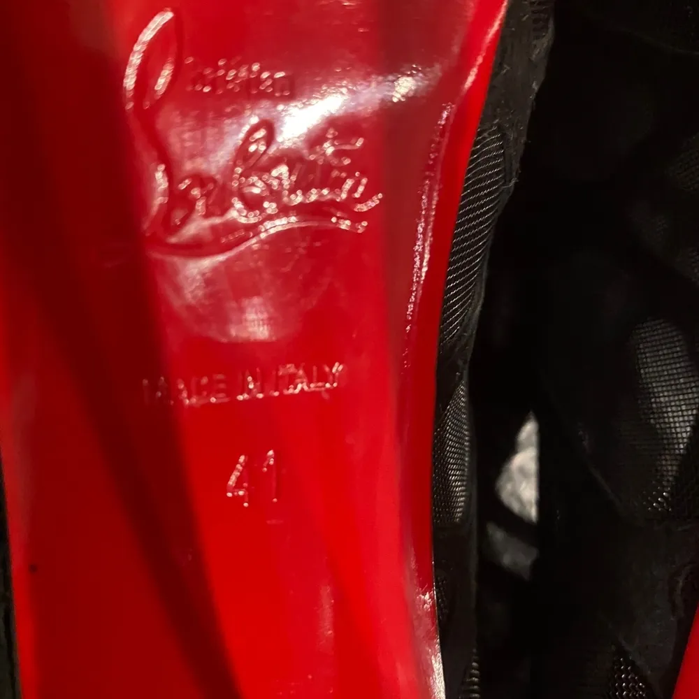 Christian Louboutin Altarakna 150 Black Mesh Ankle - Image 8