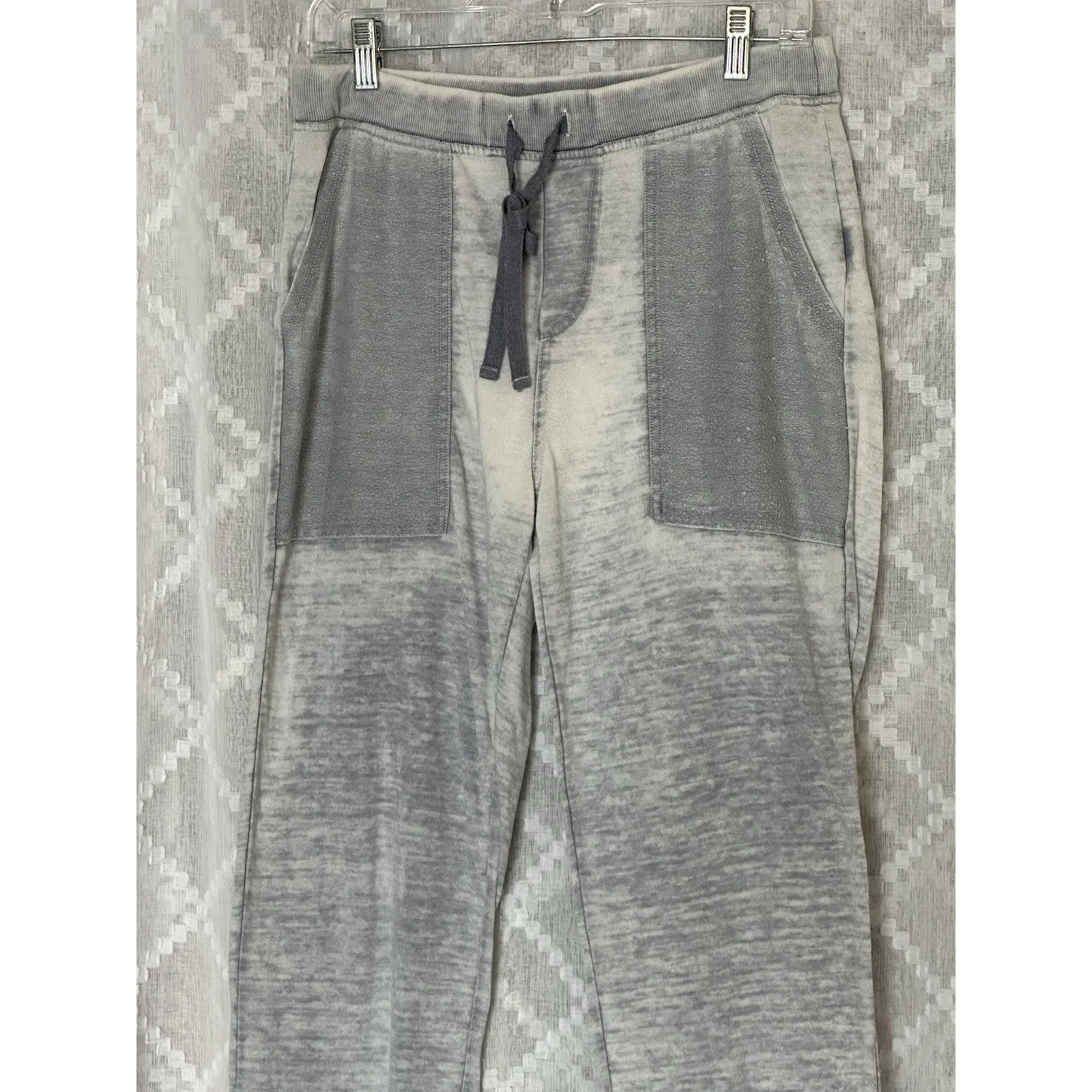 XCVI Wearables Cropped Cotton Pants Womens M Gray Stretch Waist Very Thin - Image 3