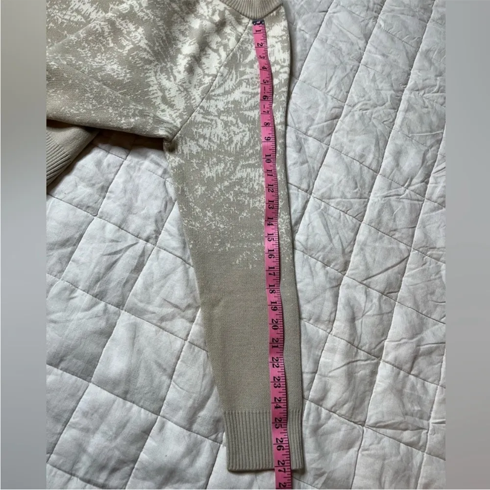 Athleta Jacquard Crew Textured Wool Blend Sweater in Frosted Floral Cream - Med - Image 11