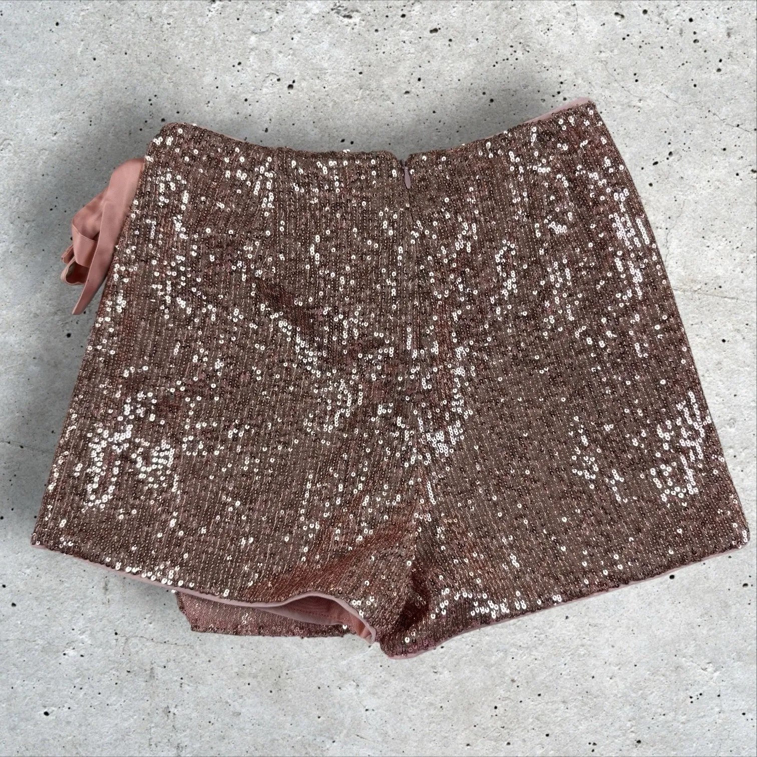 Tularosa Sequin Emilia Skort Shorts Rose Gold‎ Pink SZ S NWT Revolve - Image 7