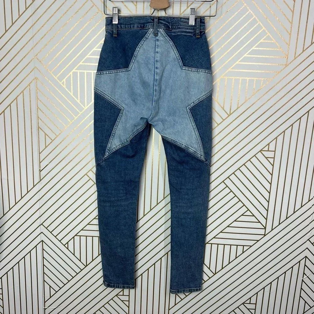 Revice Venus Crop Star Jeans in Stargazer Medium Wash‎ Blue Size 26 - Image 8