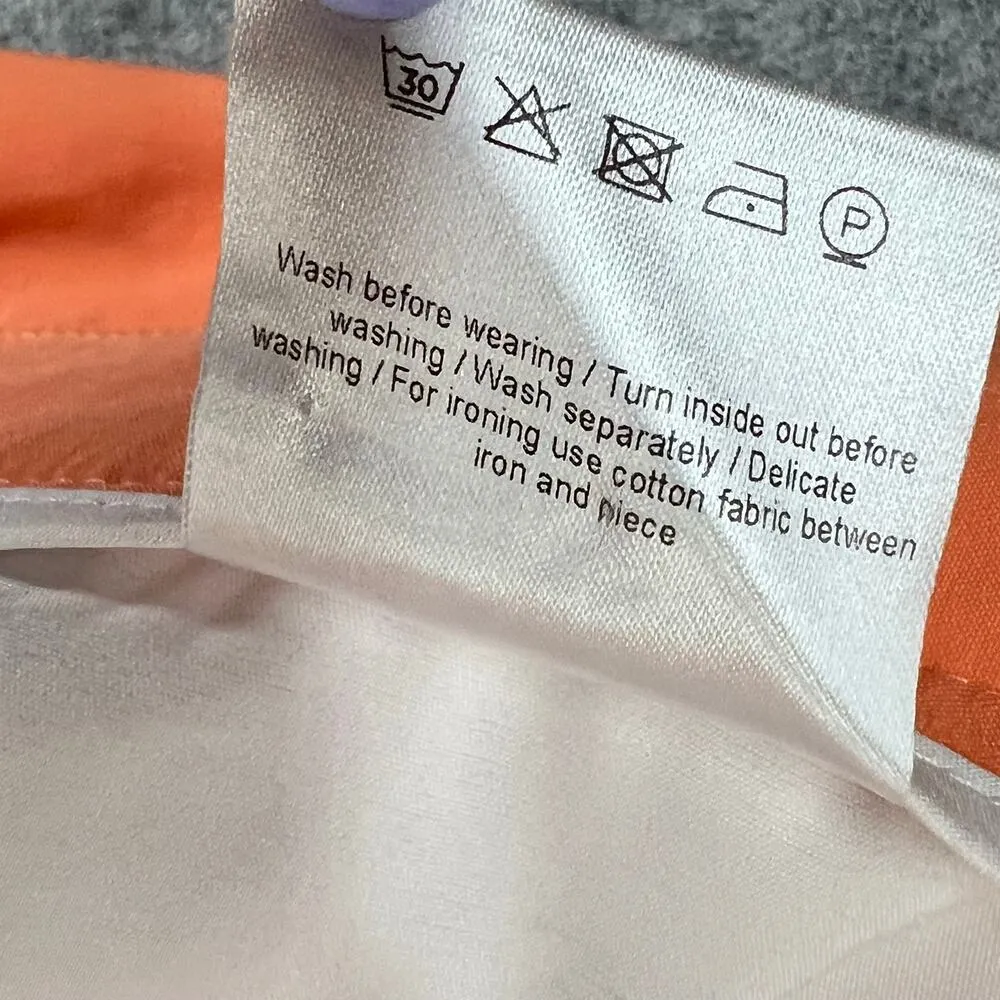 Lohla Sport Stellar Stretch Skort Skirt 6 Orange Pockets Golf Tennis Performance - Image 12