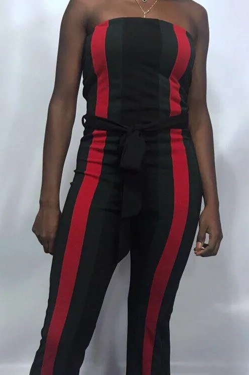 Full strapless figure hugging bodycon jumpsuit Black Size M - Image 2