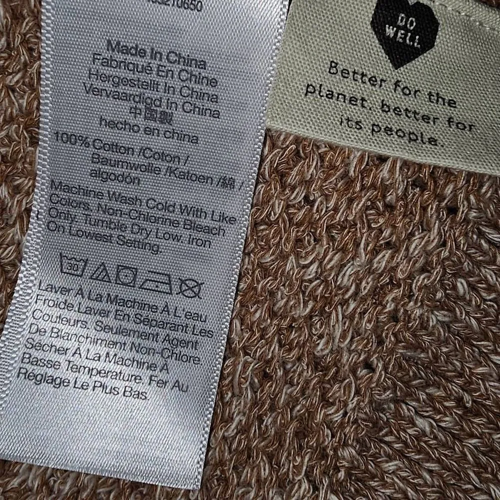 Madewell Womens Tan Brown Flutter Sleeve Sweater‎ Tank XL - Image 5