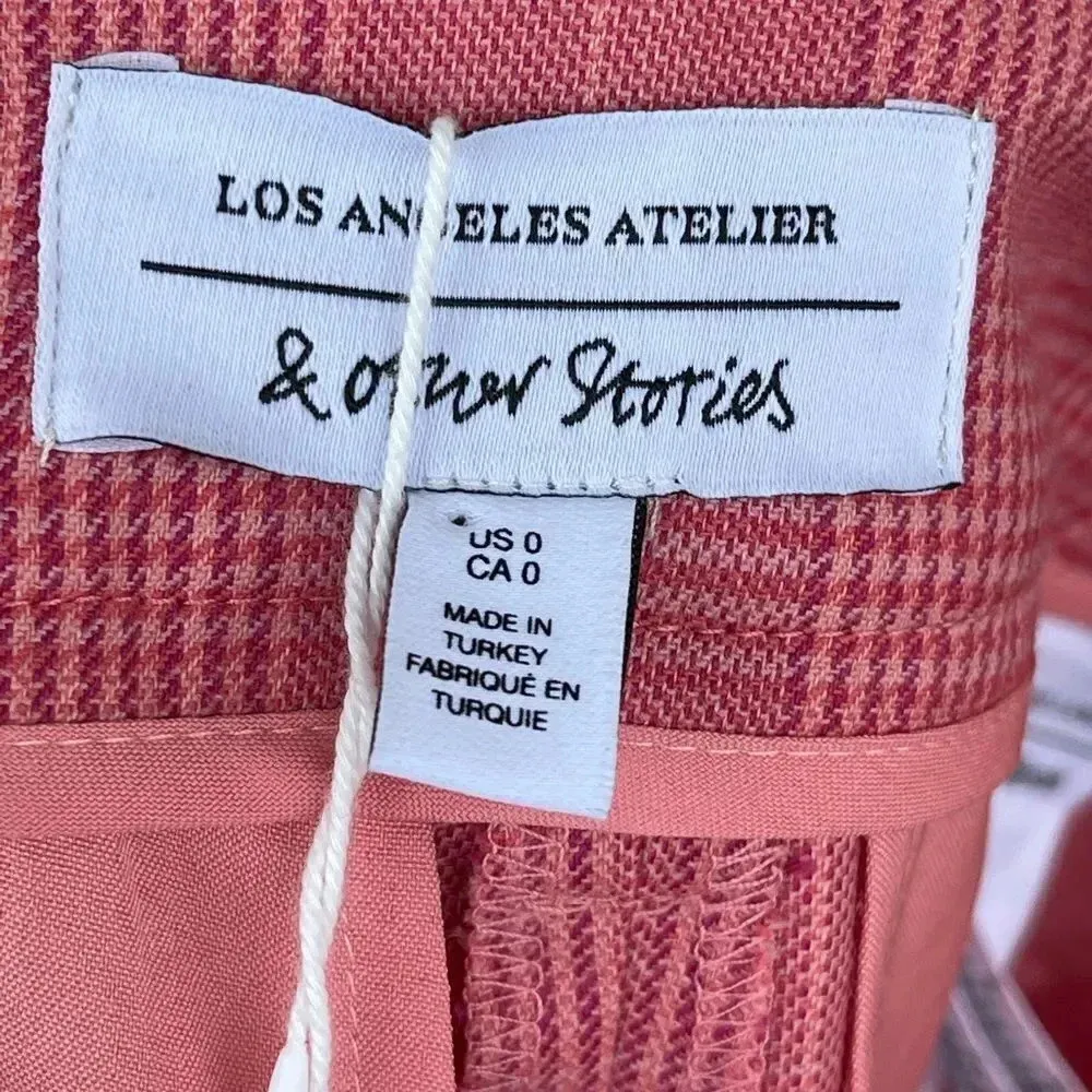 & Other Stories Belted Plaid Kick Flare Trousers 0 - Image 11