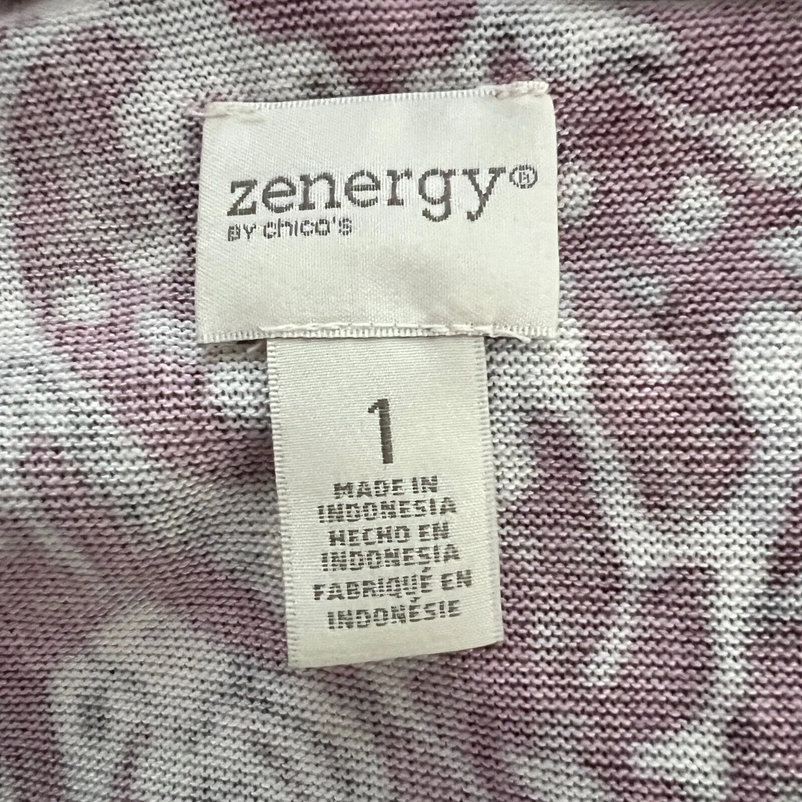 Chicos Sweater Womens Medium Tunic Burgundy Paisley Fold Over Neck Tunic Zenergy - Image 7