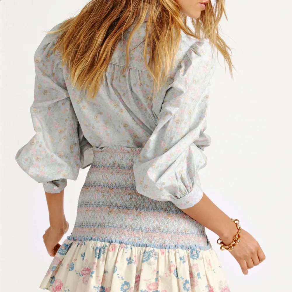 NWOT LOVESHACKFANCY SMOCKED ANGUILLA SKIRT - Image 4