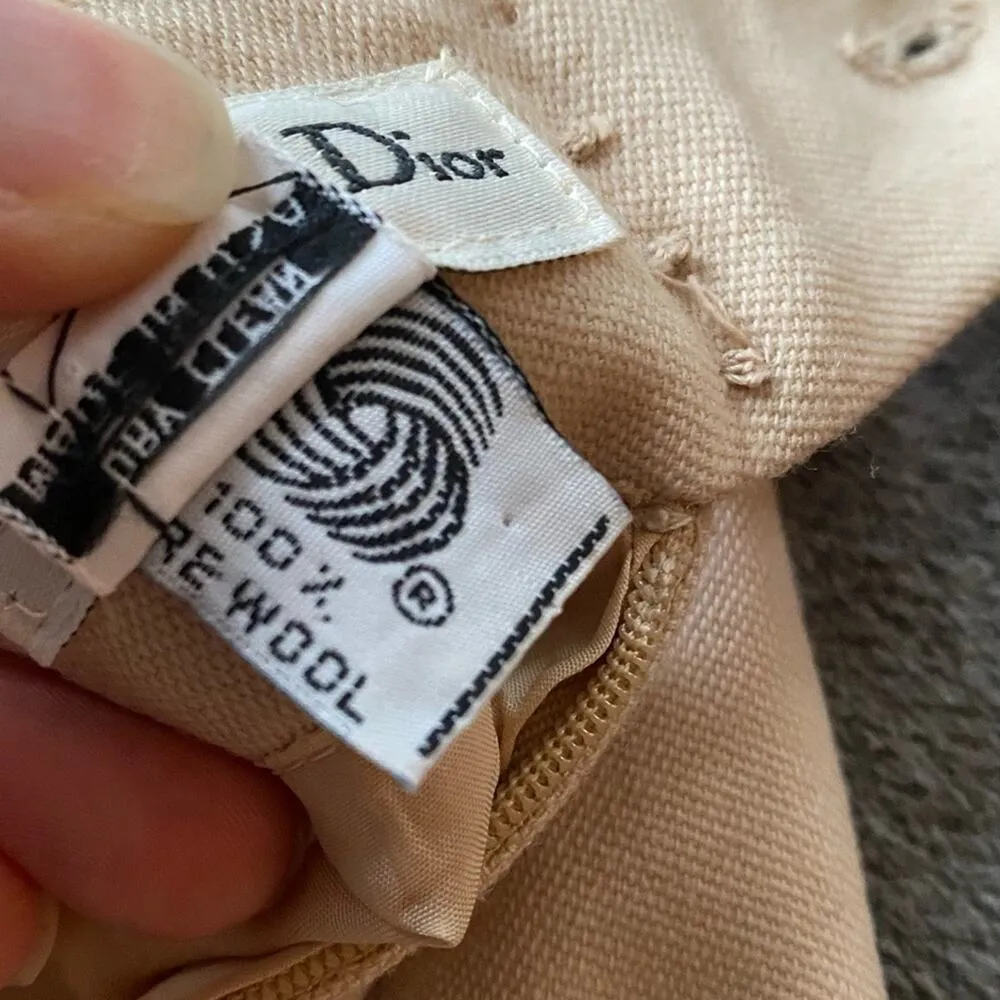 Christian Dior 100% Wool Vintage Pencil Skirt Size 8 - Image 4