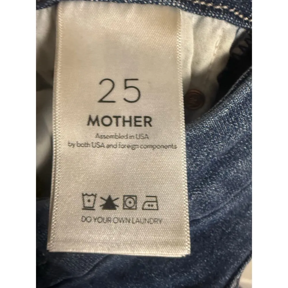 Mother The Looker Crop Switch It Up High Rise Blue Denim Skinny Jeans Size 25 - Image 11