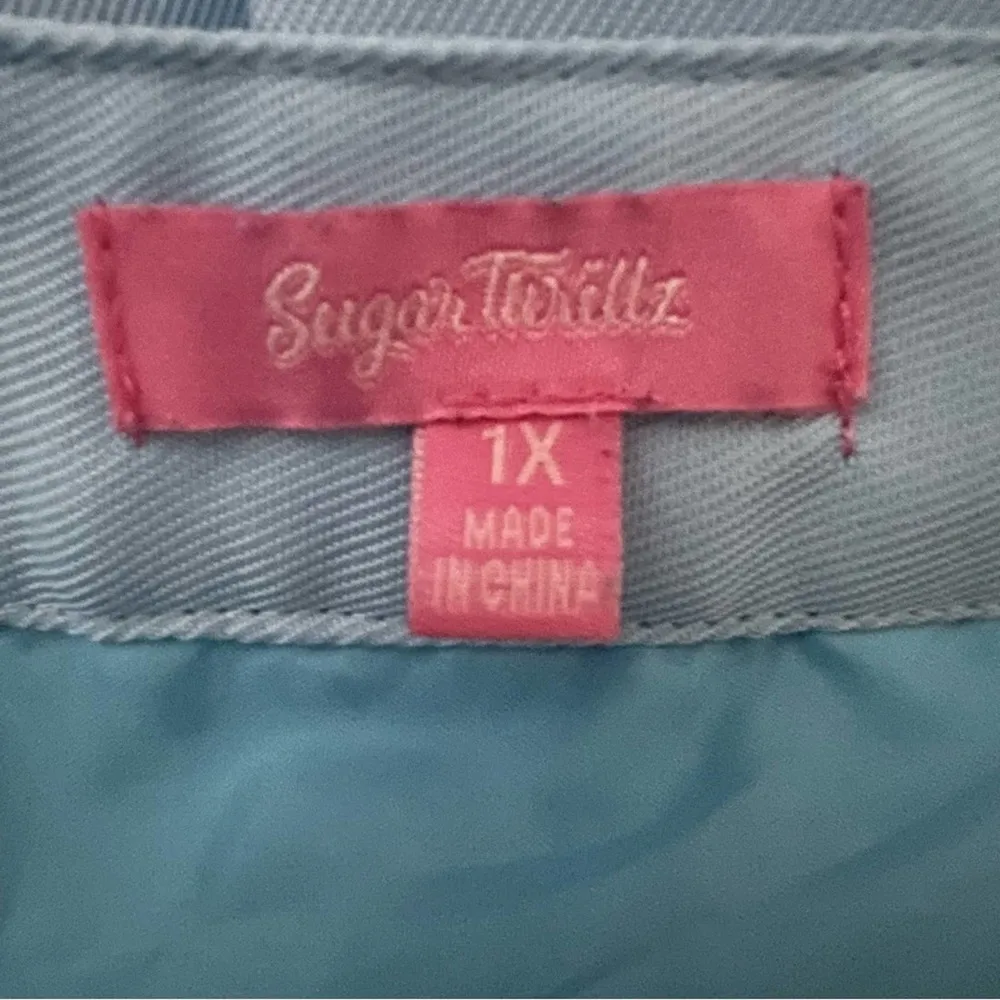 Dolls Kill  Sugar Thrillz In Cheer Bliss Pleated Mini Skirt 1X Women’s Blue - Image 4