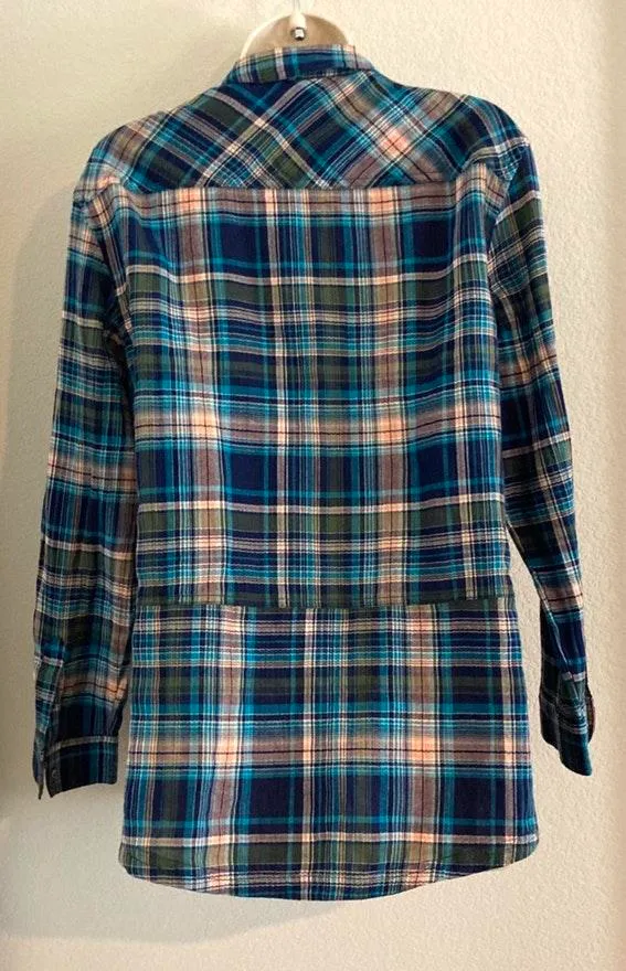 NWOT Melrose & Market plaid button up shirt. Sz Small - Image 2