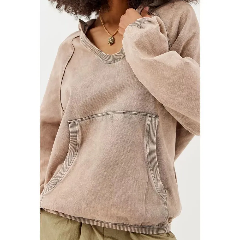 468. BDG Carli Seamed URBAN OUTFITTERS OVERSIZED HOODED SWEATER XS - Image 2