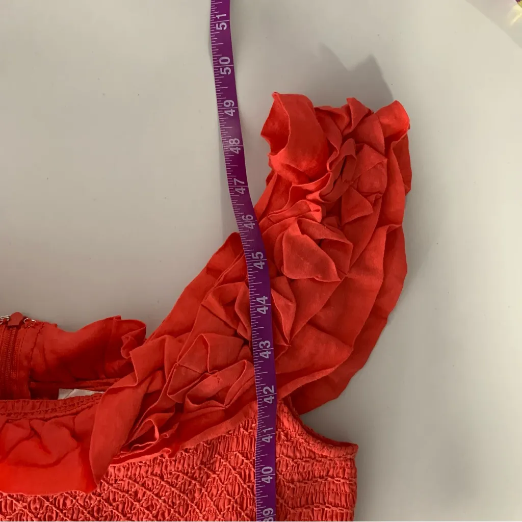 Sea New York XL NEW Frida Red Solid Strapless Dress Off Shoulder Vacation - Image 11