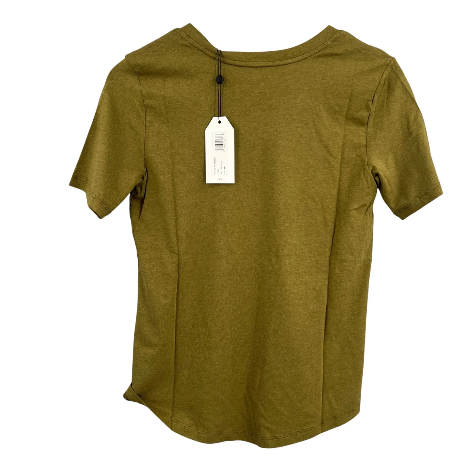 Universal Standard V-Rex T-Shirt Olive Green Tee Top Size 4XS / 00-0 New - Image 2