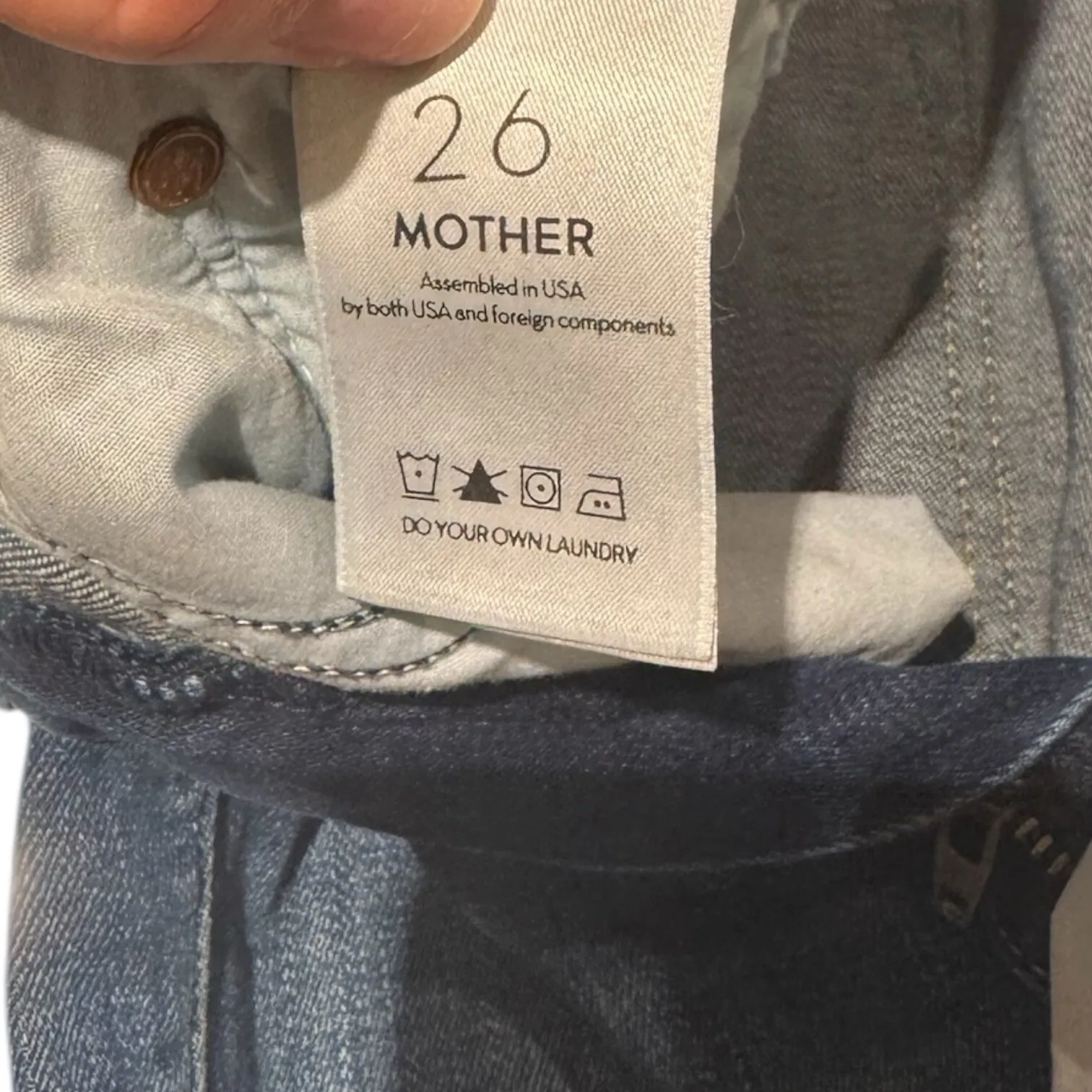 Mother High Waisted Looker Ankle Fray Not Rough Enough Women's Jeans Size‎ 26 Blue - Image 5