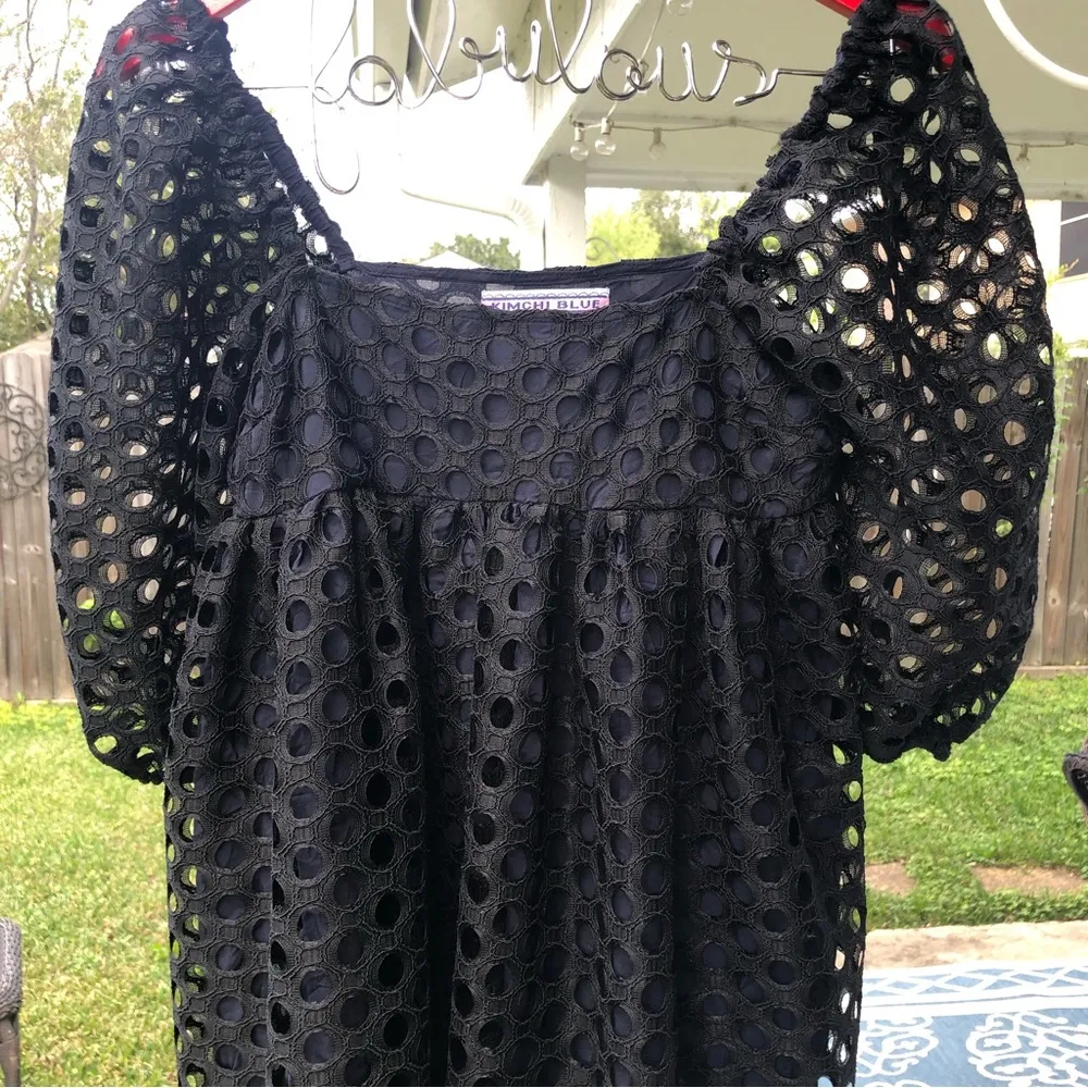 KIMCHI BLUE UO Moe Dot Lace Mini Dress S - Image 6