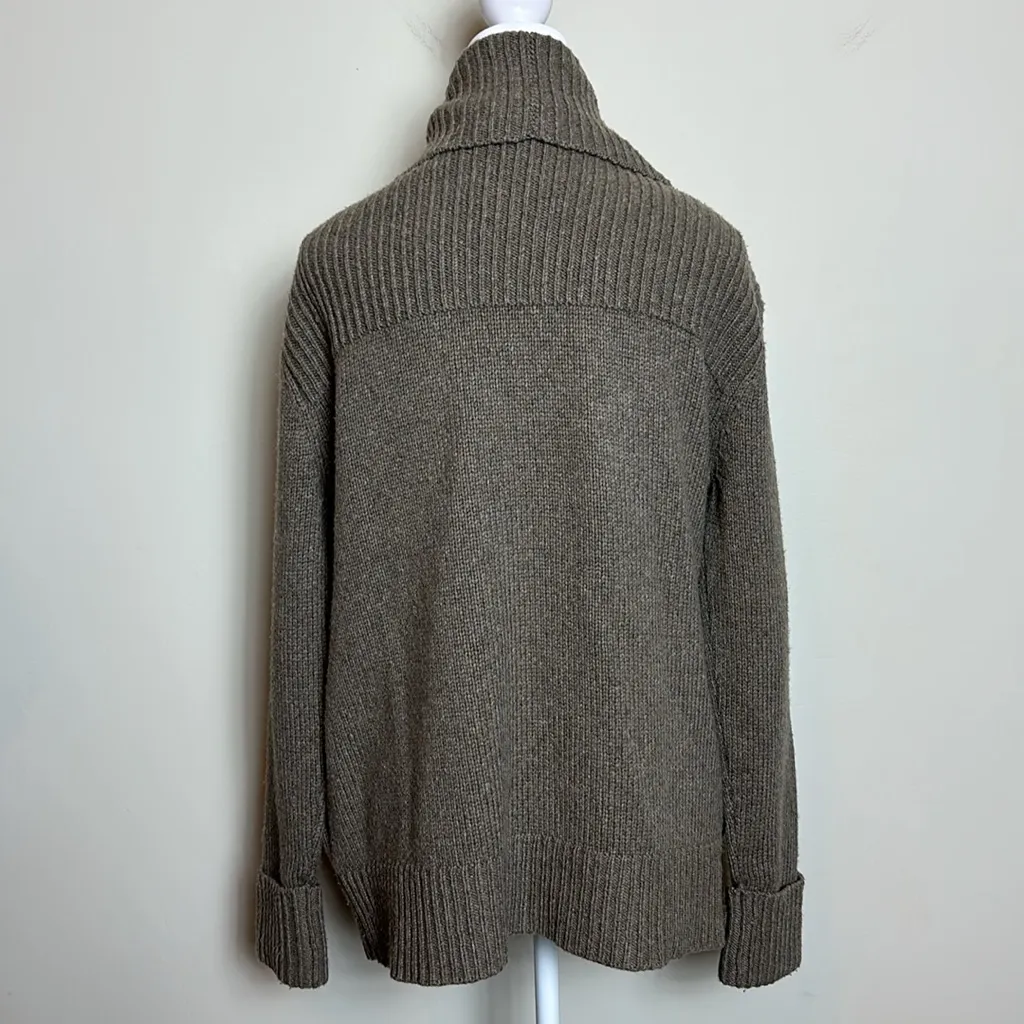 Alexander Wang wool & Alpaca Blend Open Cardigan 2 pockets Light Brown Sz Large Tan - Image 6