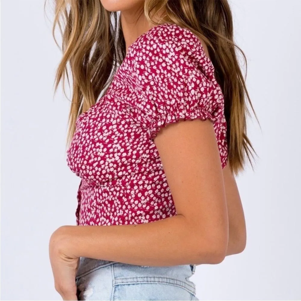 Princess Polly Puff Sleeve Crop Top 2 - Image 3