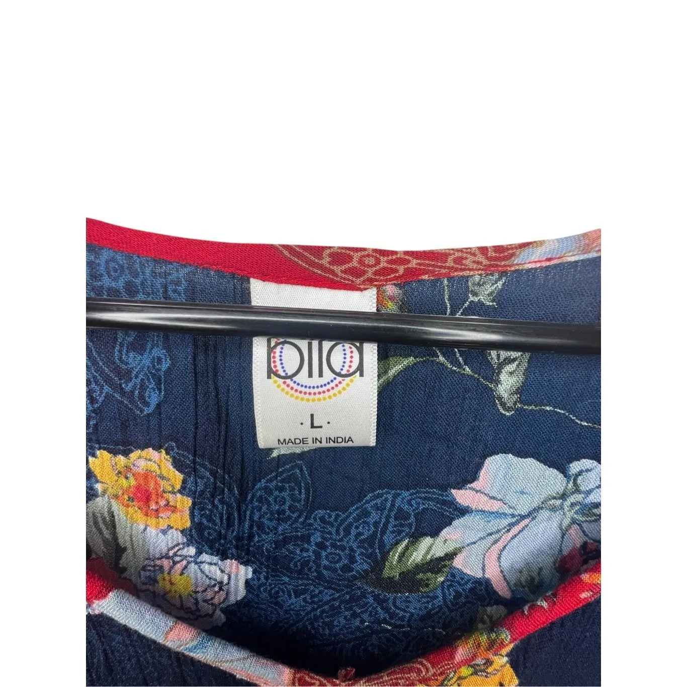 Bila Boho Colorful Floral Pattern Long Sleeve V - Image 4