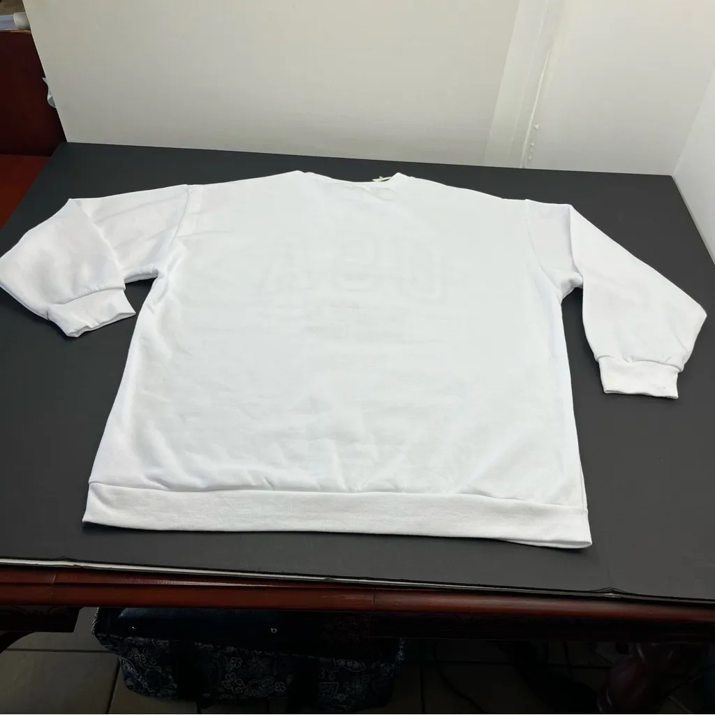 Aeropostale White USA Oversized Crew Sweatshirt Womens Large Patriotic NEW *FLAW - Image 14