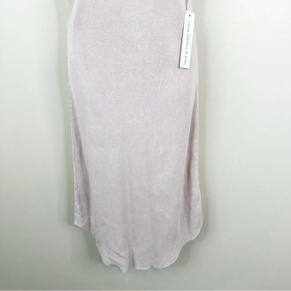 NEW Young Fabulous & Broke Midi Tank Dress Womens M Light Pink Casual Minimalist - Image 4