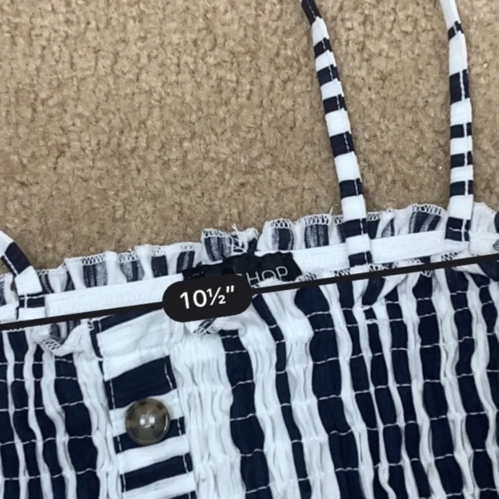 Topshop striped lettuce trim crop top - Image 3