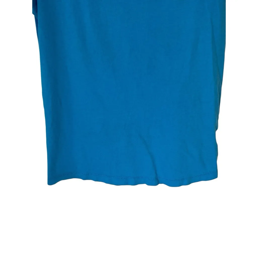 Vans T Shirt Womens Size XS Blue V Neck US Open Of Surfing Print Short Sleeve - Image 4