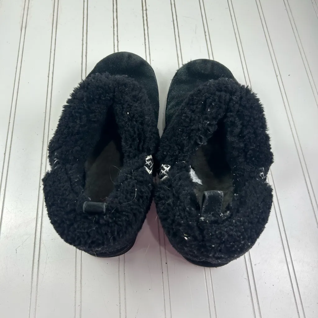 UGG Black Shearling Ankle Ultra Mini Braided Boots Women’s Size 9 - Image 9