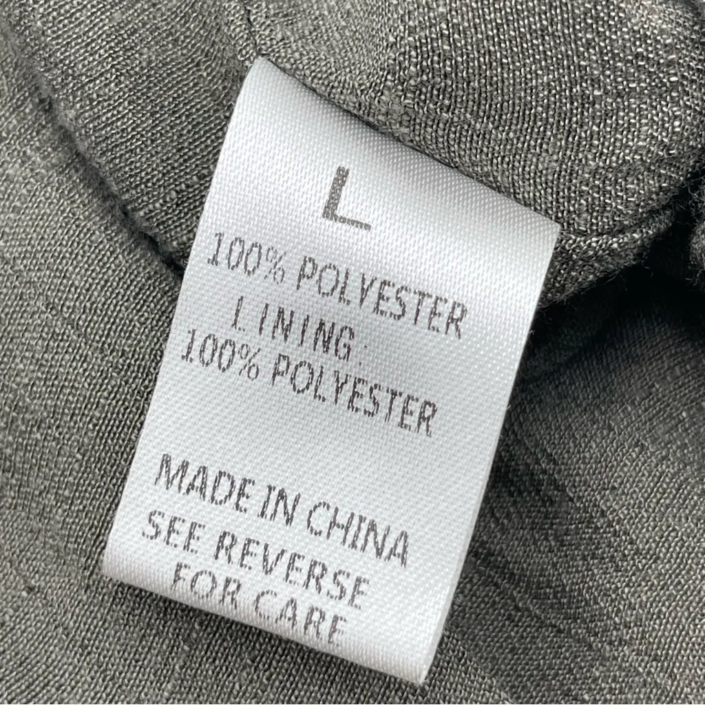 Wishlist Apparel Women’s Large Wide Leg Lined Jumpsuit Gauzy Lightweight Green - Image 7