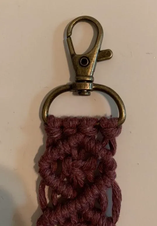 Macrame Keychain Pink - Image 3
