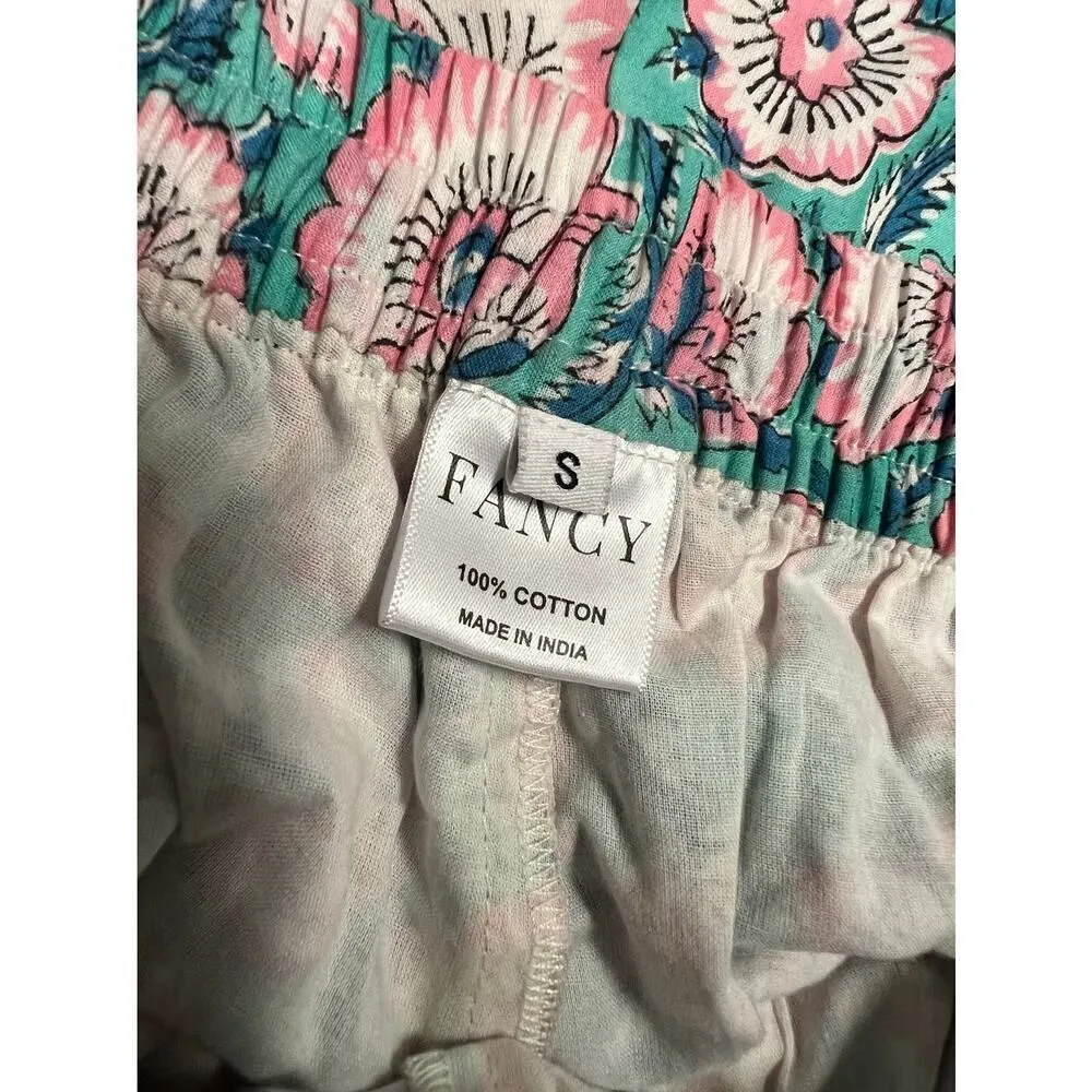 FANCY INDIAN BLOCK PRINT FLORAL OUTFIT SIZE SMALL - Image 6