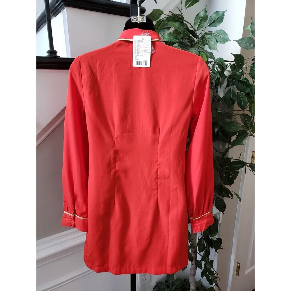 Cooperative  Solid 100% Polyester Collared Long Sleeve Button Down Shirt XS - Image 7