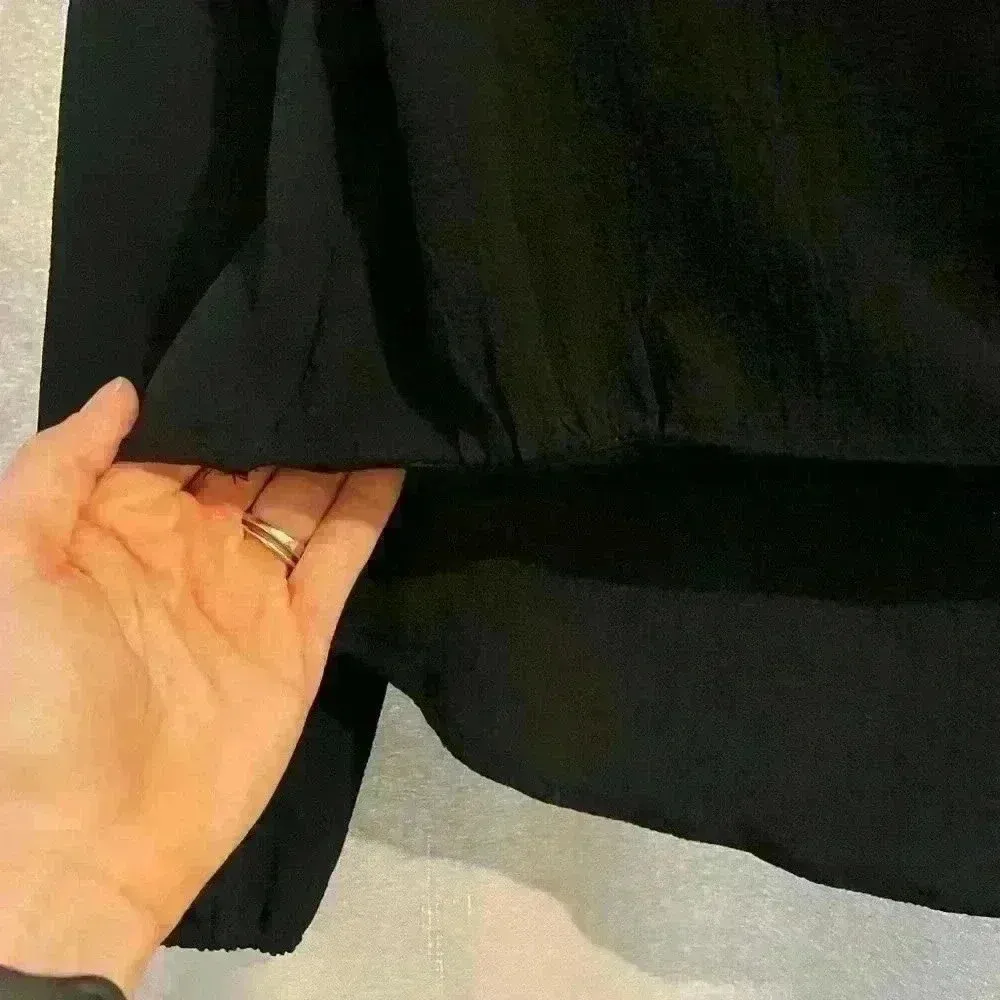 Women’s Long Sleeve Black Blouse - Image 2