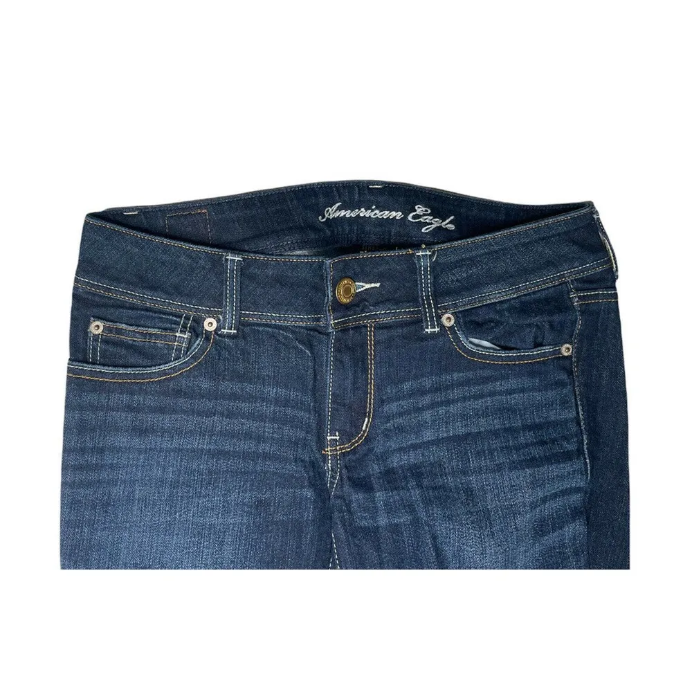 Womens American Eagle Stretch Slim Boot Bootcut Jeans Dark Wash Size 6 - Image 2