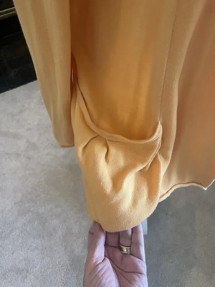 Fresh‎ Produce Size XS Yellow Long Line Cardigan Pockets Collar Comfort Spring - Image 5