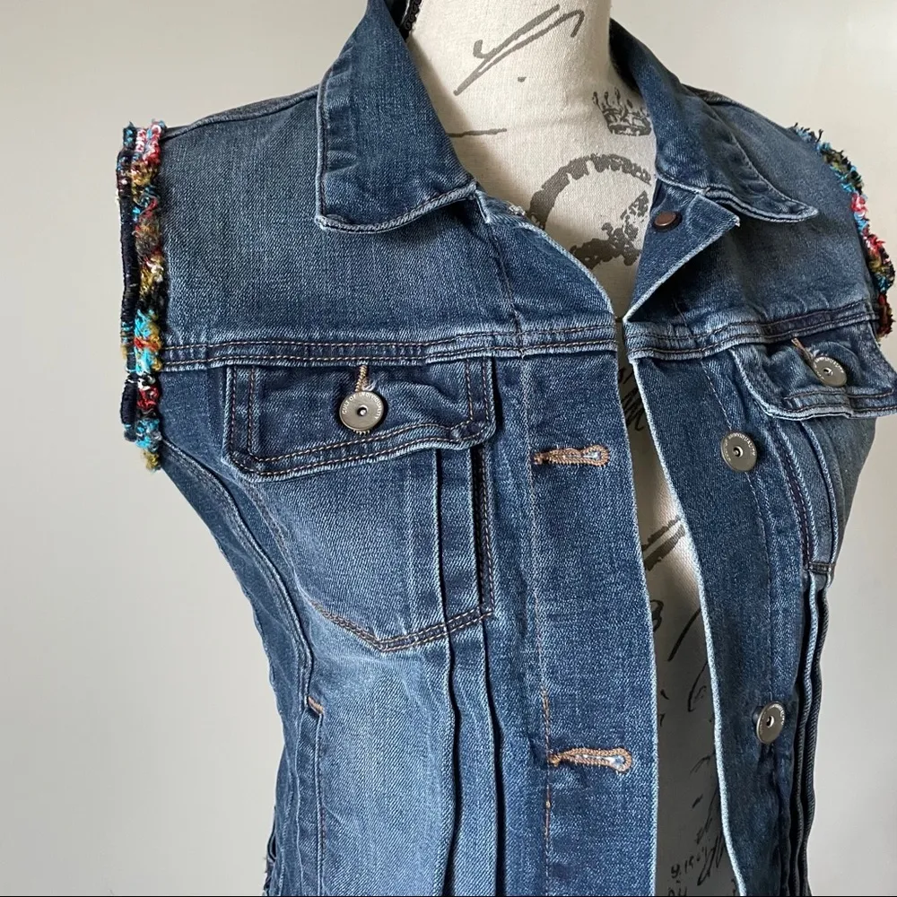 Cult of Individuality Blue Jean Vest - Image 6