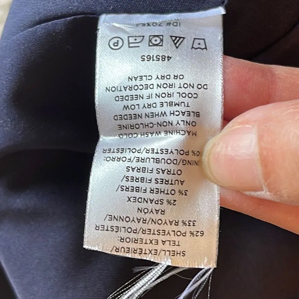 1901 Womens Pleated A-Line Skirt‎ Lined Button Navy Blue Size 6 - Image 5