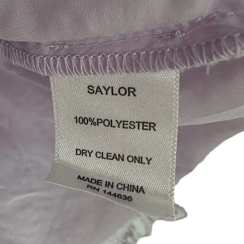 SAYLOR Lilac Purple Lace Adwoa Ruffled Mini Dress Size Medium - Image 8