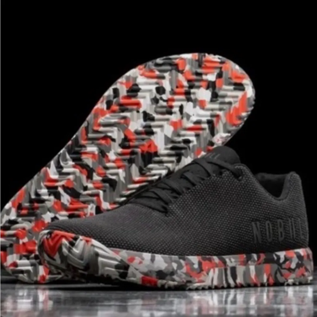 NOBULL Trainer Sneakers Black Red Gray White Camo Midsole Size - Image 2