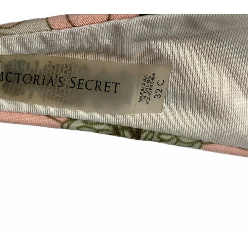 Victoria’s Secret Womens Bikini Swim Push-Up Padded Top Animal Print Floral 32C - Image 8