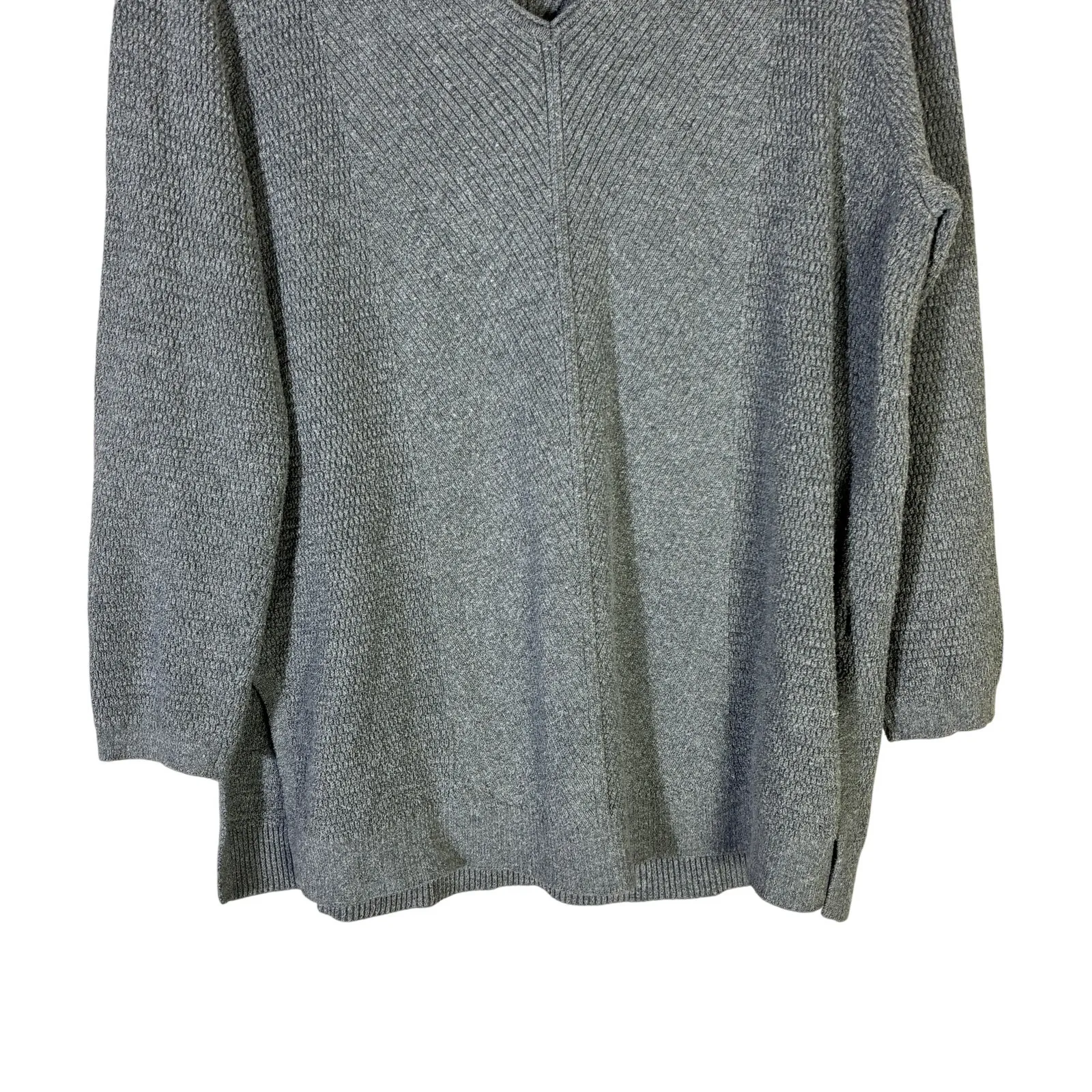 J. Jill Textured Knit V - Image 4