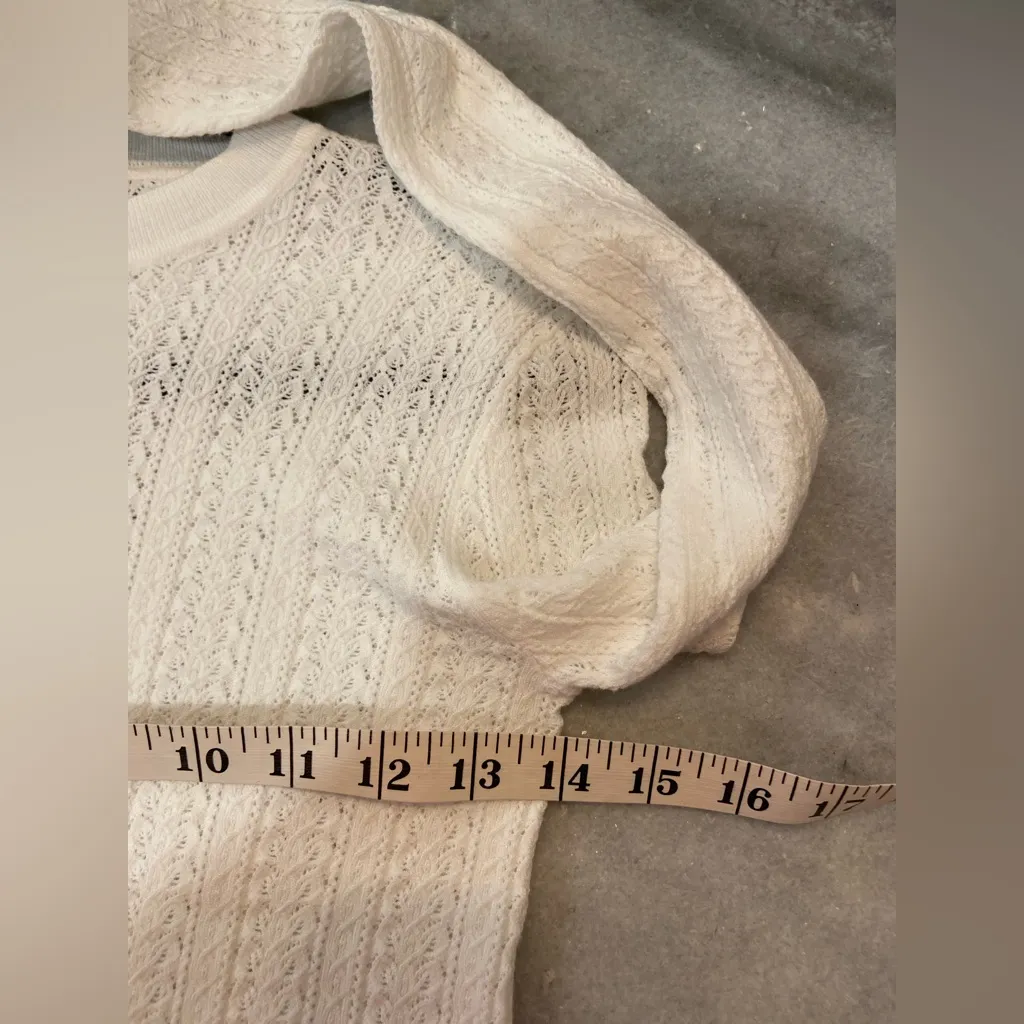 NWT Madewell Size XXS Frost White The Signature Open-Knit Cardigan Soft Stretchy - Image 10