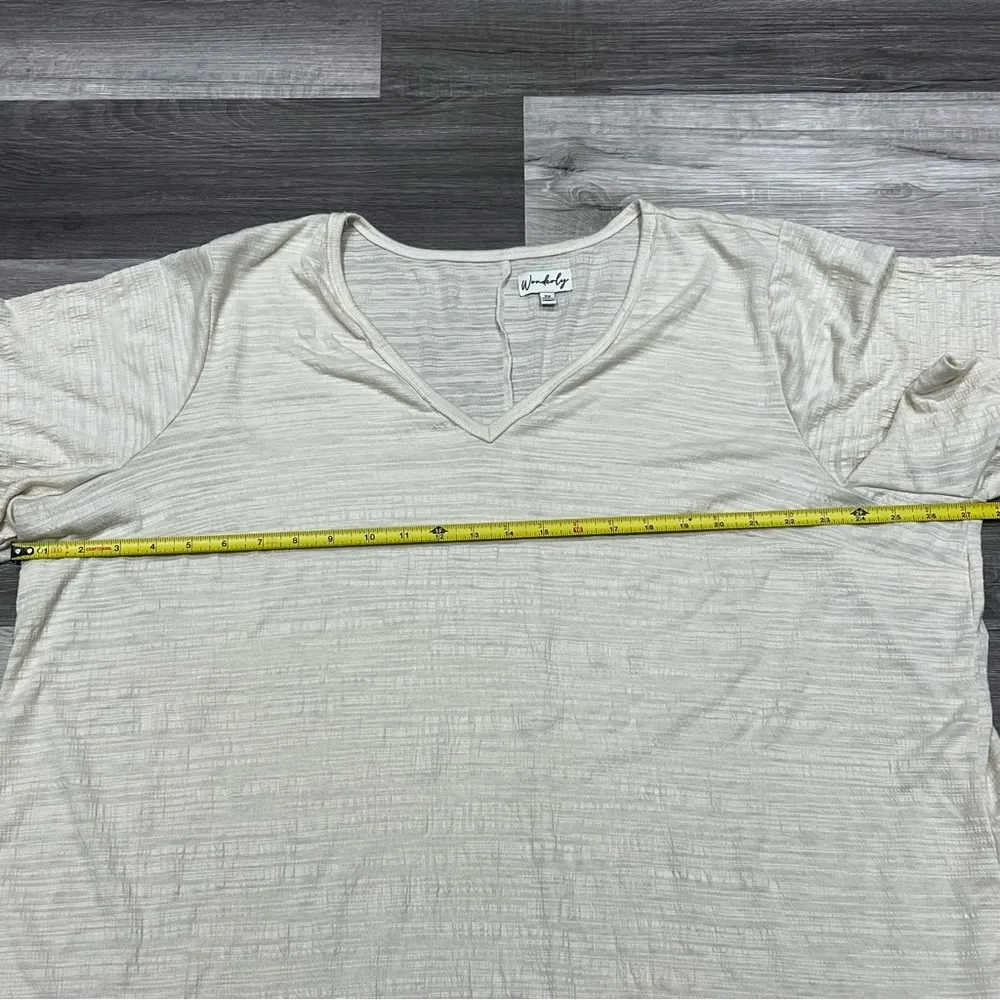 Wonderly  boho cream top shirt sleeves size 3X - Image 6