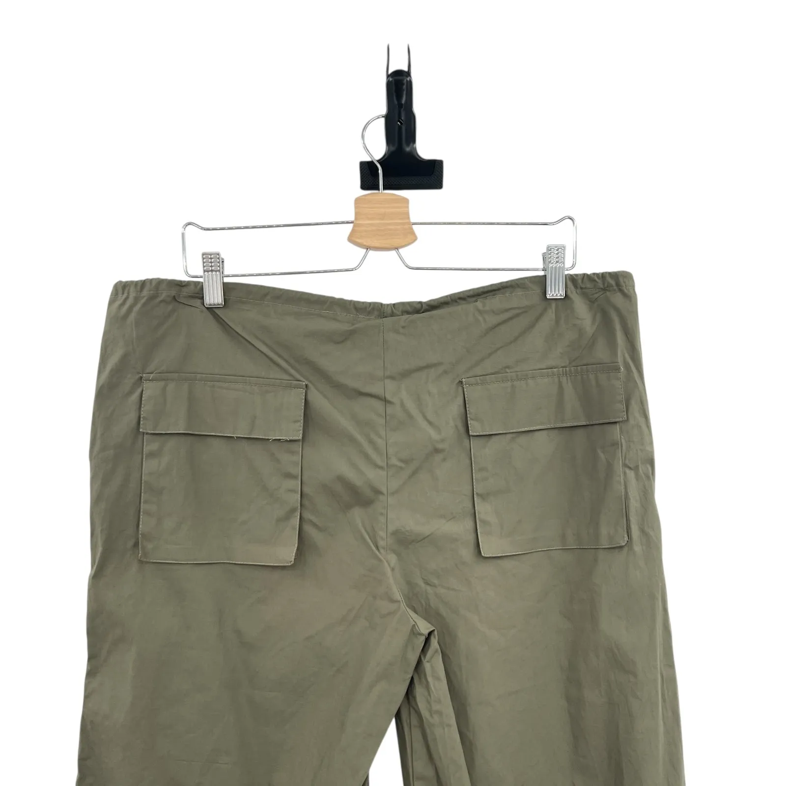 White Fox Everything I Want Cargo‎ Pants Parachute Khaki Green Size Small - Image 7