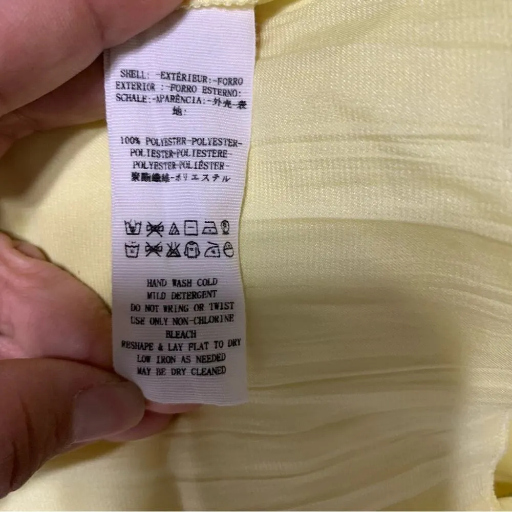 Free People yellow butter pleated midi dress small I need to know endless summer - Image 10