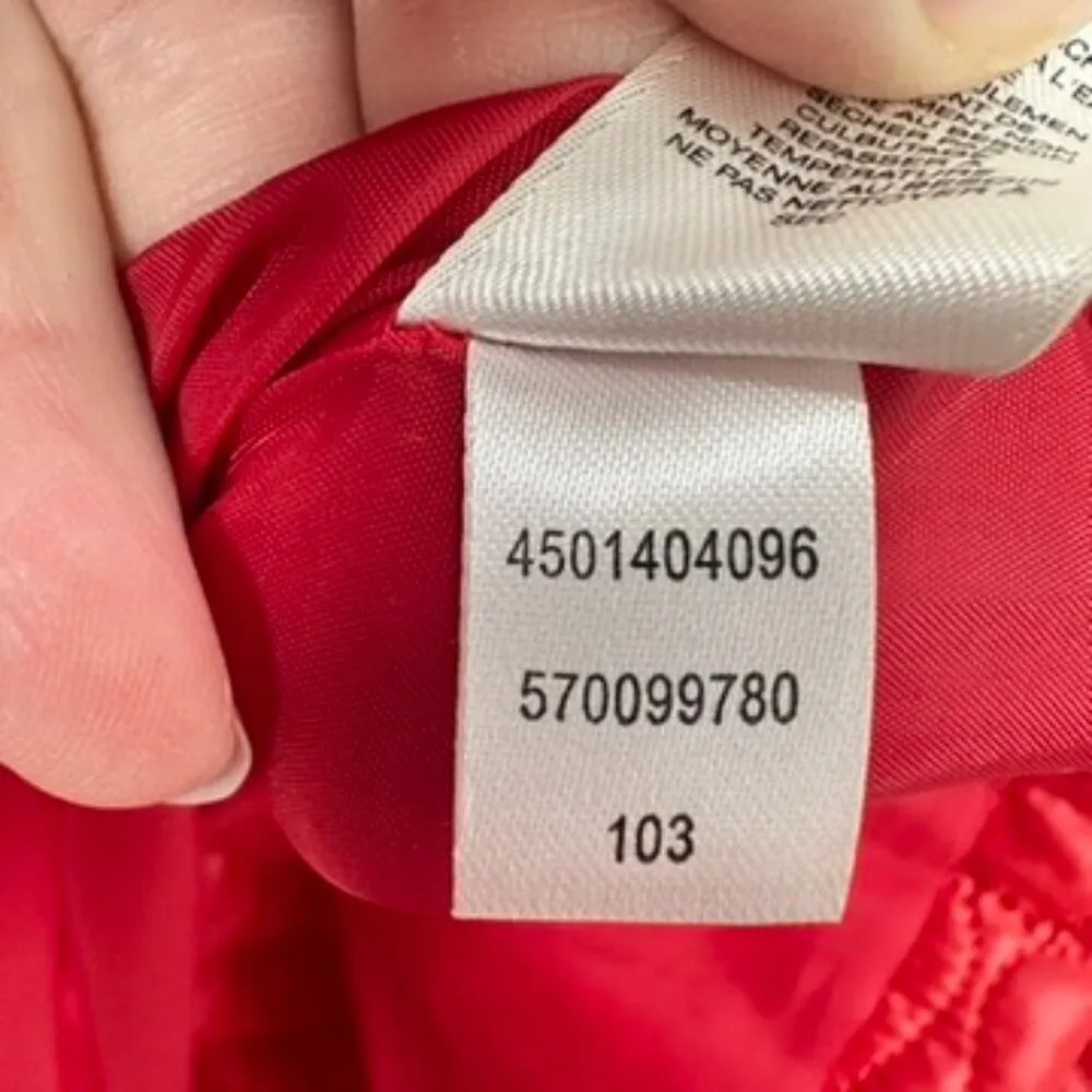 Chico's Jacket‎ Red Quilted Moto Classic Casual Zipper Womens Size Small - Image 10