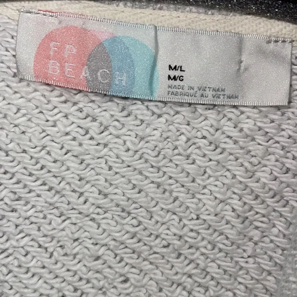 Free People FP Beach‎ Natalie Pull Over Poncho Gray Size M/L - Image 7