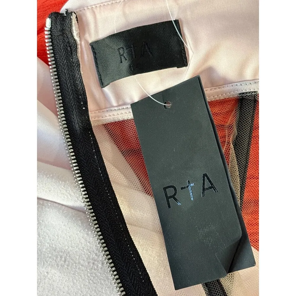 RTA For FWRD Evie Mini Dress in Festive Pink Medium New Womens Corset Party - Image 9