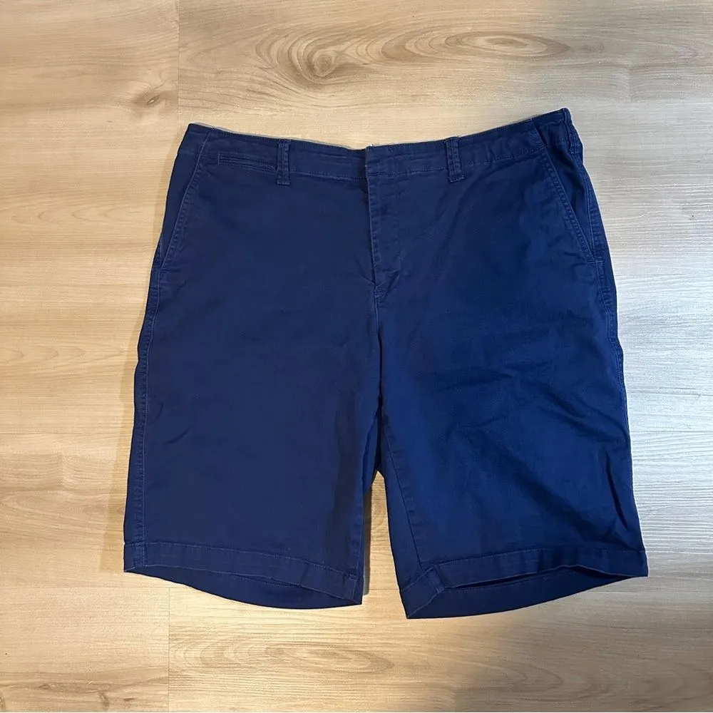 Land's End Women's Plus Size Deep Sea Navy Classic 12" Chino Shorts 16W‎ - Image 2